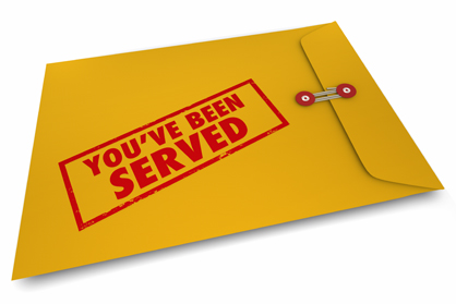 Process Service document by a process server